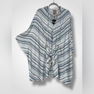 Chaser Women's Poncho Dress Blue Stripe Size XS
New With Tag